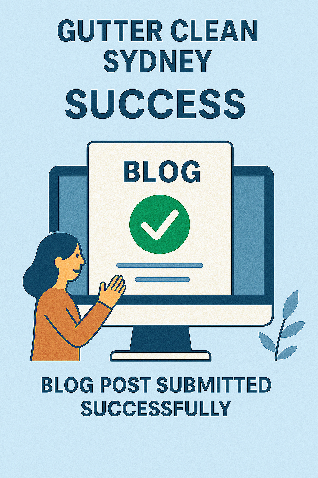 Gutter Clean Sydney Blog Upload Confirmation – successful blog submission